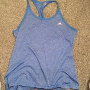 Blue Adidas workout tank